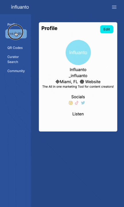 Link In Bio Customization Example