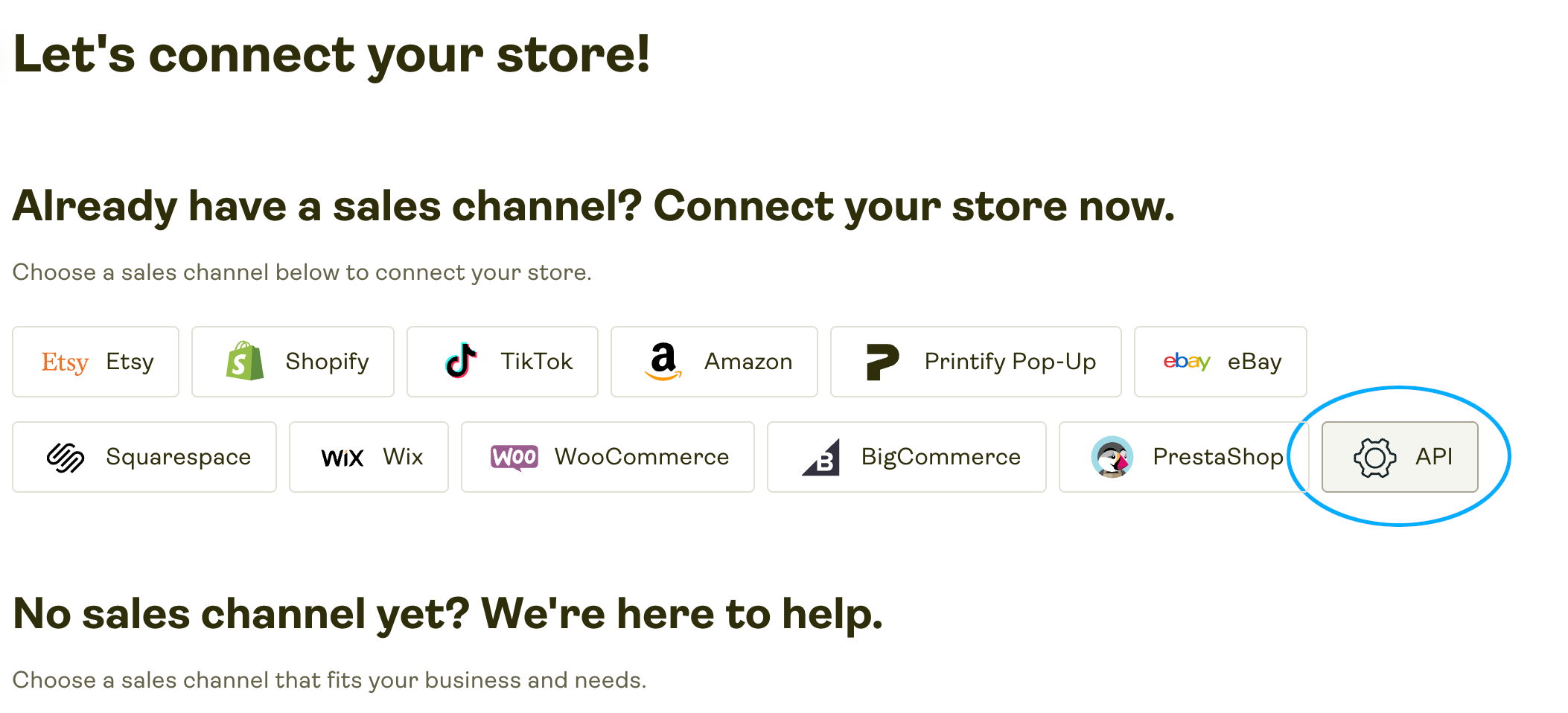 Sales Channel Printify