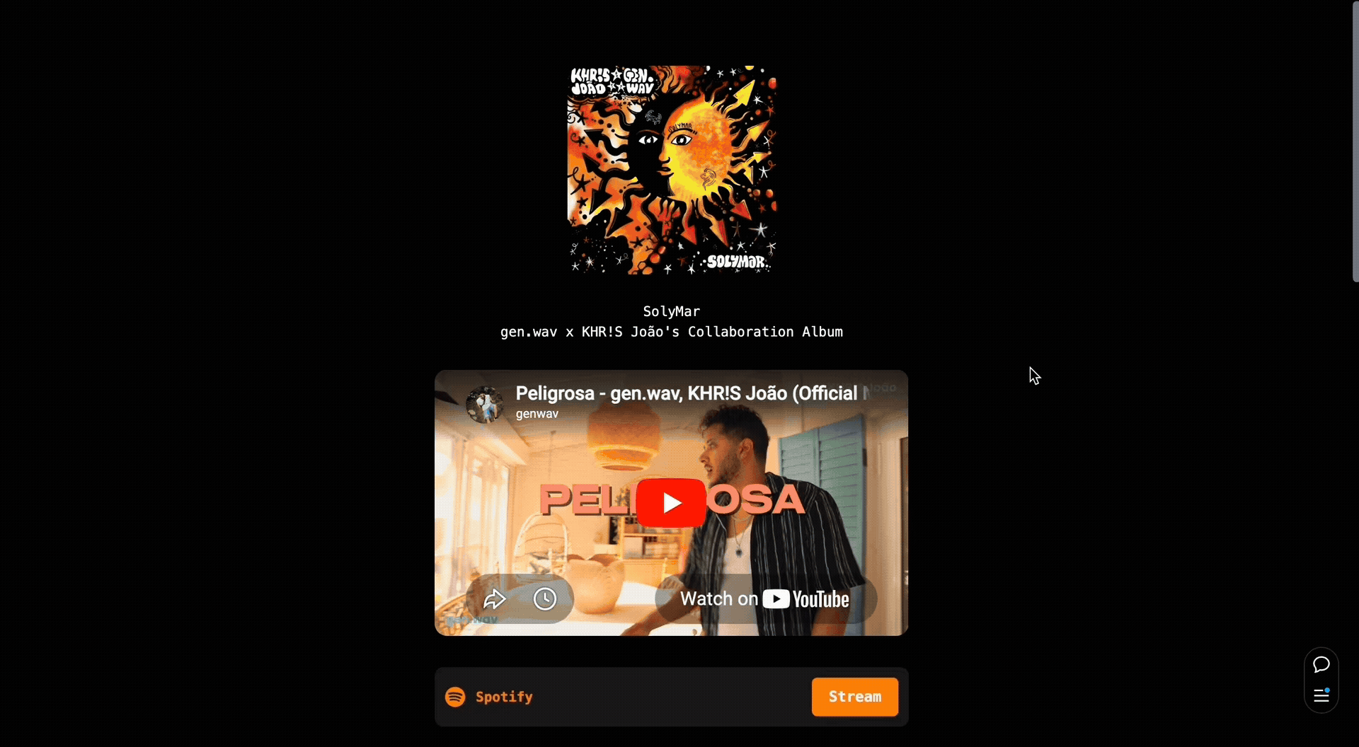 Example of an Influanto release page for an indie artist